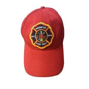 2019 Fire Department Red Wool Blend Baseball Hat Cap Adjustable